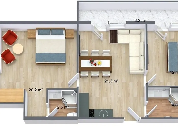 아파트 Appartementhaus Seehof *